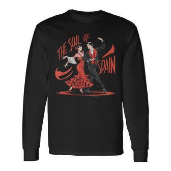 Le Cœur De L'espagne Danse Flamenco Élégante T-shirt à manches longues - Cadeauxyz