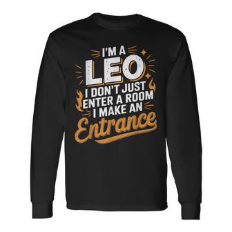 Leo Zodiac Sign Birthday Horoscope Astrology Long Sleeve T-Shirt | Seseable UK