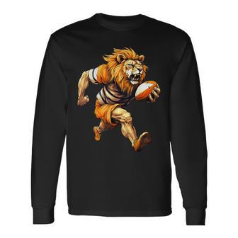 León Jugador De Rugby Camiseta de manga larga - Regaloses