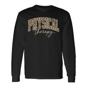 Leopard Physical Therapy Pt Physical Therapist Pt Student Long Sleeve T-Shirt - Thegiftio UK