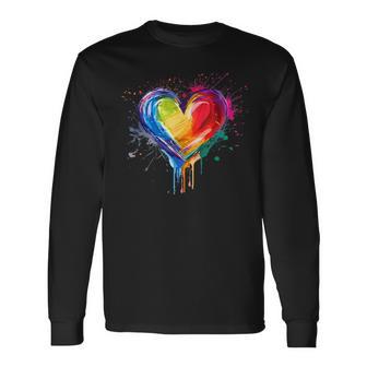 Lgbtq Herz Regenbogen Kunst Gleichberechtigung Liebe Love Langarmshirts - Geschenkecke