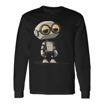 Lindo Niño Robot Con Gafas Para Robots Con Gafas Camiseta de manga larga - Regaloses