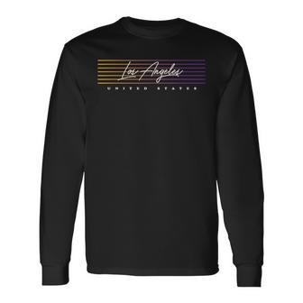 Los Angelesouvenirintage États-Unis T-shirt à manches longues - Cadeauxyz