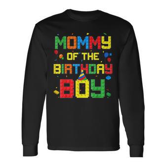 Master Builder Mommy Of The Birthday Boy Building Blocks Long Sleeve T-Shirt | Seseable UK