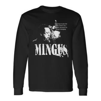 Mingus Jazz Wisdom Bajista Músico Camiseta de manga larga - Regaloses