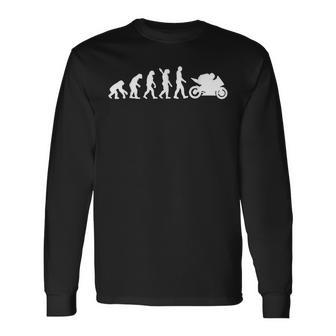 Moto De Course Motocycliste Motards L'évolution T-shirt à manches longues - Cadeauxyz