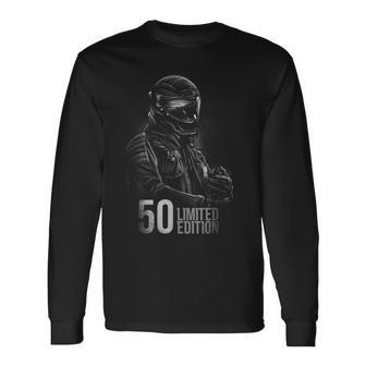 Motociclista 50 Cumpleaños Biker Moto Gp 50 Camiseta de manga larga - Regaloses