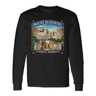 Mount Rushmore National Park Retro Travel Souvenir Vacation Long Sleeve T-Shirt - Thegiftio UK