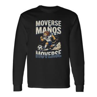 Moverse Maños León Zaragoza Fútbol Fan Blanquiazul In Mangas Camiseta de manga larga - Regaloses