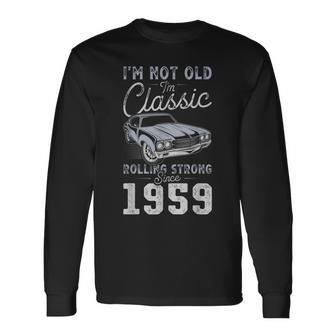 Nacido En 1959 Muscle Car 67 Cumpleaños Camiseta de manga larga - Regaloses