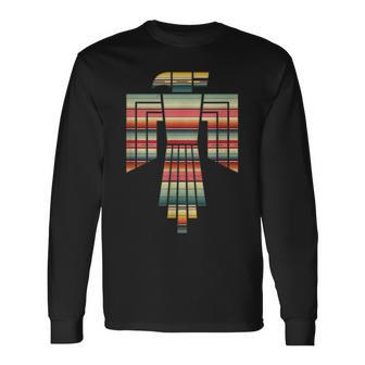 Nativa Americana Azteca Bird Camiseta de manga larga - Regaloses