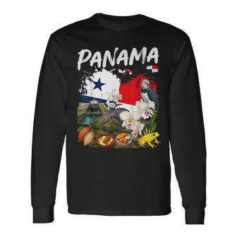 Panamanian Flag Outfit Idea For Panameñ Panama Cultural Long Sleeve T-Shirt | Seseable UK
