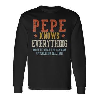 Pepeabe Todo El Día Del Padre Retrointage Camiseta de manga larga - Regaloses