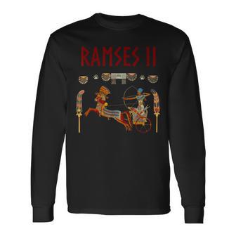 Pharaon Ramsès Ii Chariot Egypte Ancienne T-shirt à manches longues - Cadeauxyz