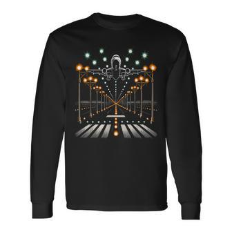 Pilot Aviator Aviation Airplane Long Sleeve T-Shirt - Thegiftio UK