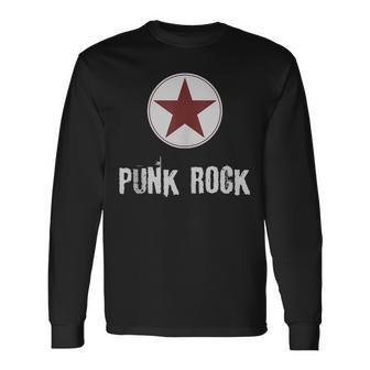 Punk Rock Con La Estrella Punk Rock In Mangas Camiseta de manga larga - Regaloses