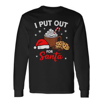 I Put Out For Santa Christmas Couple Matching Xmas Long Sleeve T-Shirt - Thegiftio UK