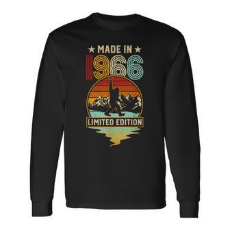 Retro 1966 60Th Birthday Bigfoot Adventure 60-Year-Old Long Sleeve T-Shirt - Thegiftio UK