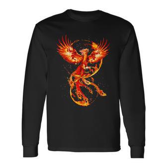 Rising Phoenix Fire Fenix Force Puissance Mythique Oiseau De T-shirt à manches longues - Cadeauxyz