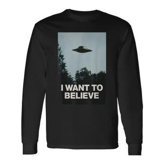 Ropa Ovni Alien I Want To Believe Camiseta de manga larga - Regaloses