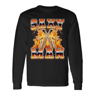 Saxy Manaxophonistetyle Années 90 T-shirt à manches longues - Cadeauxyz
