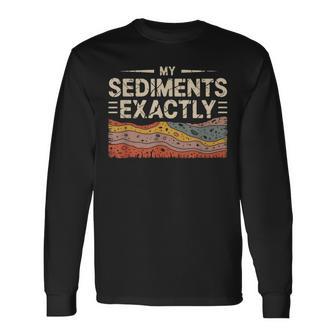 My Sediments Exactly Geologist Geology Rock Science Earth Long Sleeve T-Shirt | Seseable UK