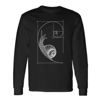 Snail Fibonacci Spiral Sacred Geometry Ratio Mathematicians Long Sleeve T-Shirt - Thegiftio UK