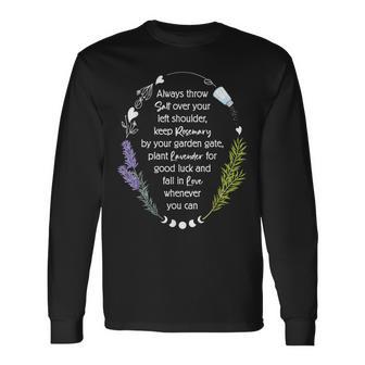 Spilled Salt Lavender Rosemary Love Magic Quote Long Sleeve T-Shirt - Thegiftio UK