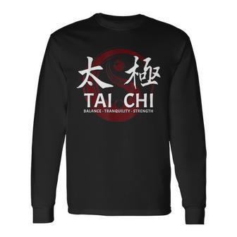Tai Chi Meditation Martial Arts Zen Balance Long Sleeve T-Shirt - Thegiftio UK