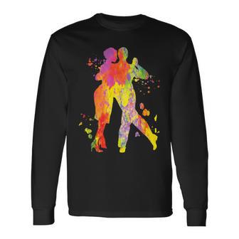 Tango Baile Argentino Latido Del Corazón Milongaals Tango Bailarines Camiseta de manga larga - Regaloses