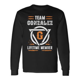 Team González Regalo Para El Apellido Camiseta de manga larga - Regaloses
