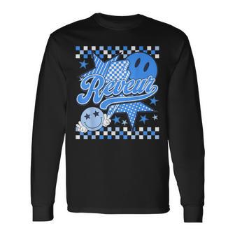 Team Reveur Checkered Retro School Spirit House Day Long Sleeve T-Shirt - Thegiftio UK