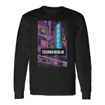 Techno Berlínubsuelo Rave City Idea De Regalo Camiseta de manga larga - Regaloses