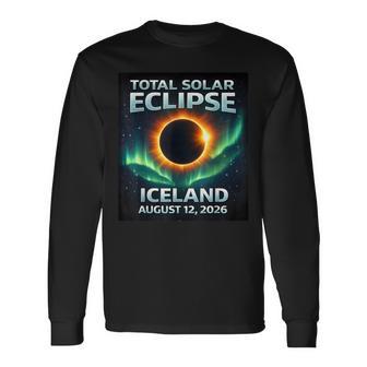 Total Solar Eclipse 2026 Iceland Totality Chaser Science Long Sleeve T-Shirt - Thegiftio UK