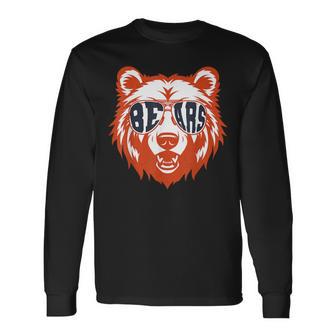 Touchdown Season Football Game Day Autumn Thanksgiving Bear Long Sleeve T-Shirt | Seseable UK