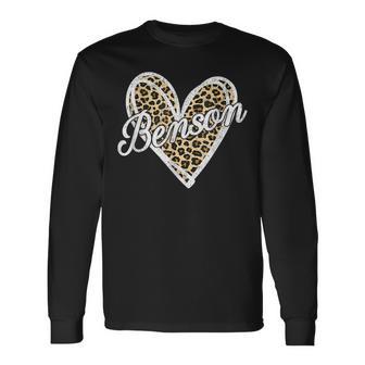 Vintage Benson Name For Boys Kid Fathers Day Long Sleeve T-Shirt - Thegiftio UK
