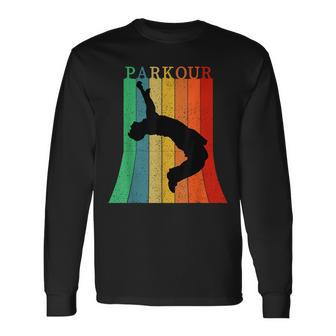 Vintage Parkour Ninja Cityaut À Pied Libre T-shirt à manches longues - Cadeauxyz