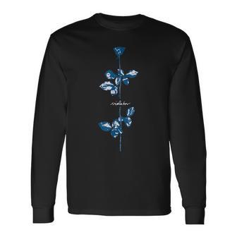 Vintage Basic Policy Quote Violator Retro Blue Rose Long Sleeve T-Shirt | Seseable UK