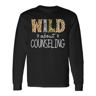 Wild About Counseling Leopard School Counselor Long Sleeve T-Shirt - Thegiftio UK