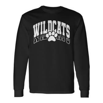 Wildcats School Spirit Team Wildcat Go Back To School Long Sleeve T-Shirt - Thegiftio UK