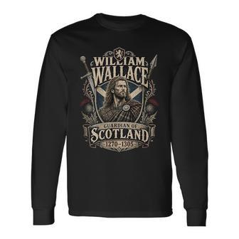 William Wallace Guardián De Escocia 1270-1305 León Camiseta de manga larga - Regaloses