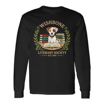 Wishbone Literary Society Est 1995 Dog Book Club Reader Long Sleeve T-Shirt - Thegiftio UK