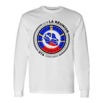 974 Ile De La Réunion Circle C26 T-shirt à manches longues - Cadeauxyz