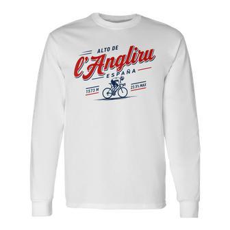 Alto De L Angliru España Asturias España Ciclismo Escalada Camiseta de manga larga - Regaloses