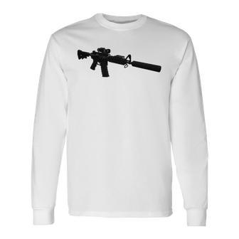 Ar-15 556 223 De Combateupresor Camiseta de manga larga - Regaloses