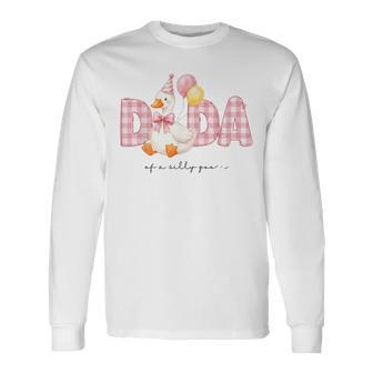 Dada Of The Silly Goose Birthday Matching Family Outfit Long Sleeve T-Shirt | Seseable UK