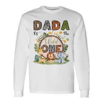 Dada Of The Wild One 1St Birthday Boy Safari Jungle Long Sleeve T-Shirt - Thegiftio UK
