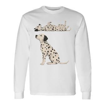 Dalmatian Dog Graphic Red Spotted Dog Lover Long Sleeve T-Shirt - Thegiftio UK