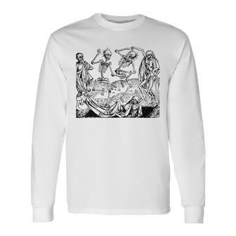 Danse Macabre Or Dance Of Death 1493 De Arte Camiseta de manga larga - Regaloses