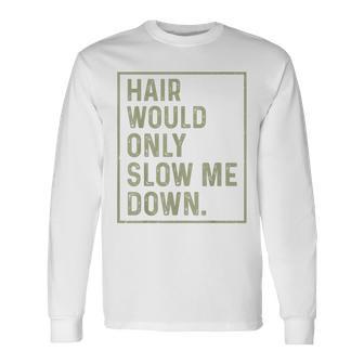 Bald Dad Husband Fathers Day Long Sleeve T-Shirt - Thegiftio UK